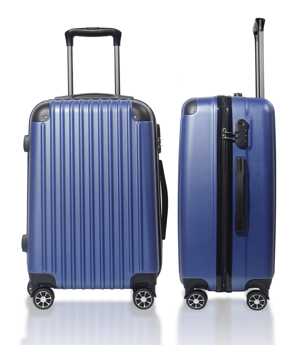 Handgepäck Koffer Reisekoffer mit Rollen Trolley Handgepäck Trolley Rollkoffer Sicherheit Zahlenschloß Airline-kompatibel Handgepäck 4 Rollen(Dunkelblau)