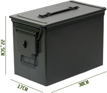 Lade das Bild in den Galerie-Viewer, Munitionskiste, US Ammo Box, Patronenbox, Aufbewahrungsbox für Lithiumbatterien, Munition (Sicherungsring-30cm)
